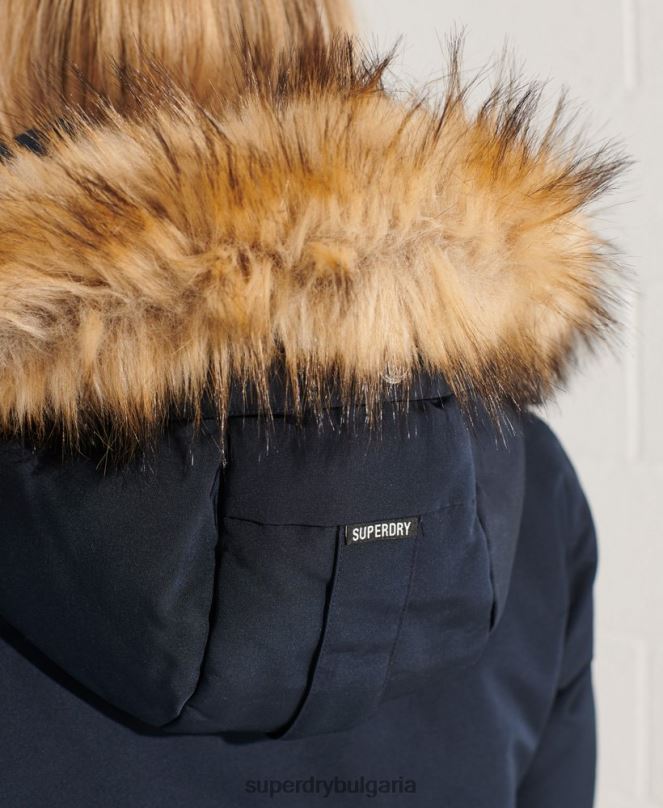 Superdry облекло N00H5590 военноморски флот Жени код еверест парка палто