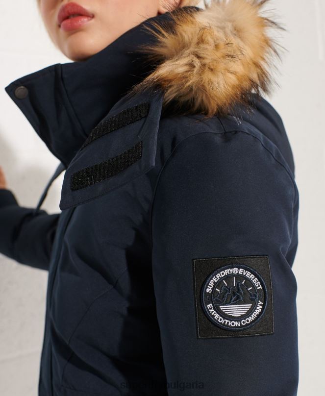 Superdry облекло N00H5590 военноморски флот Жени код еверест парка палто