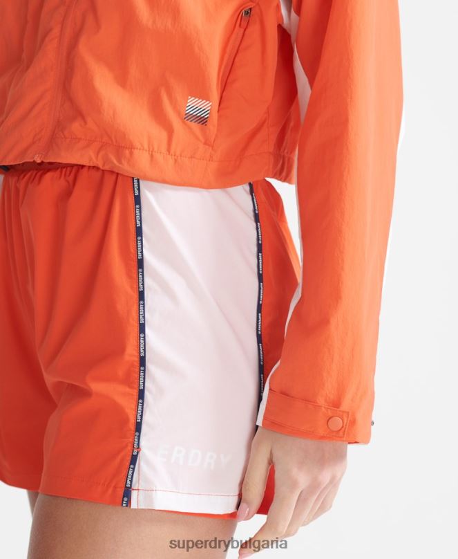 Superdry облекло N00H5594 оранжево Жени изрязано устойчиво на атмосферни влияния палто