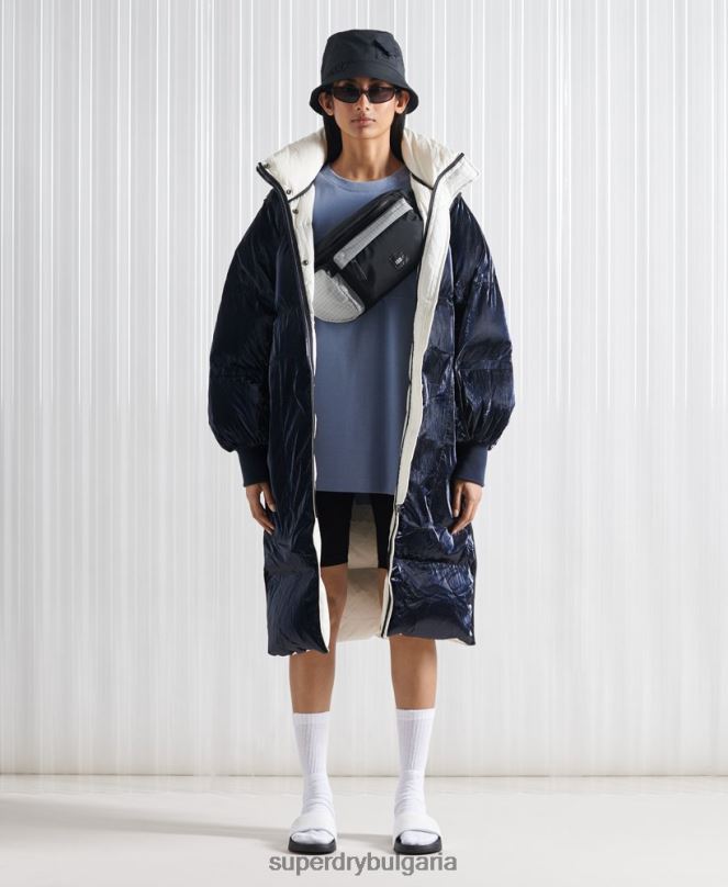 Superdry облекло N00H5627 сметана Жени ограничено издание sdx обръщащо пухено палто