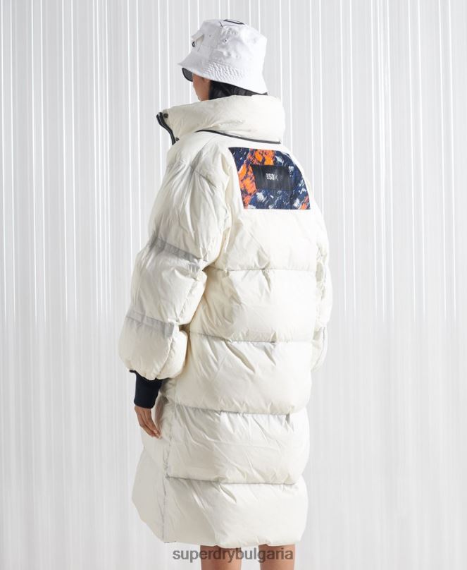 Superdry облекло N00H5627 сметана Жени ограничено издание sdx обръщащо пухено палто