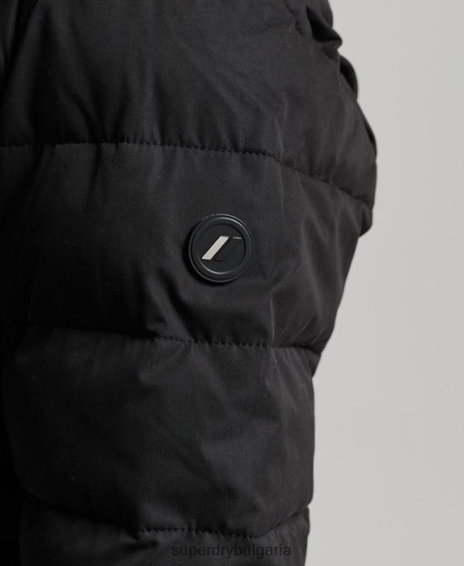Superdry облекло N00H5638 черен Жени арктично дълго пухено палто