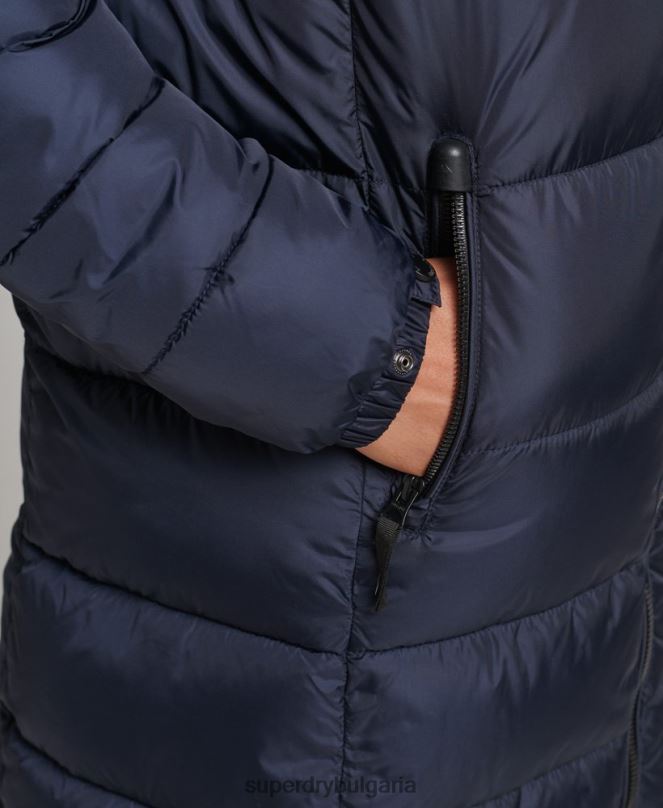 Superdry облекло N00H5651 военноморски флот Жени планинско палто fuji с качулка