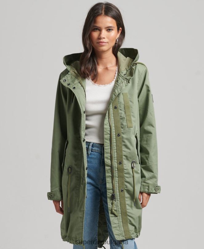 Superdry облекло N00H5663 каки Жени поле палто парка