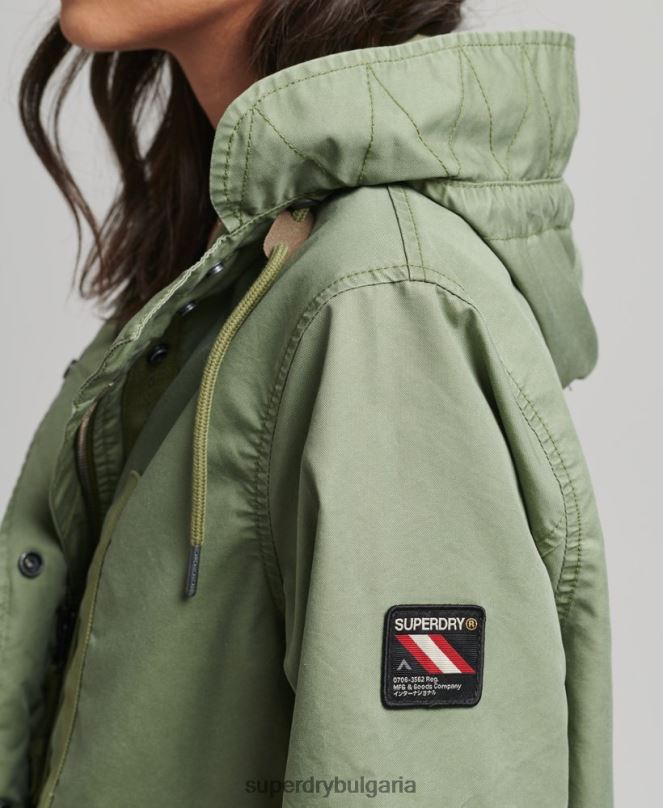 Superdry облекло N00H5663 каки Жени поле палто парка