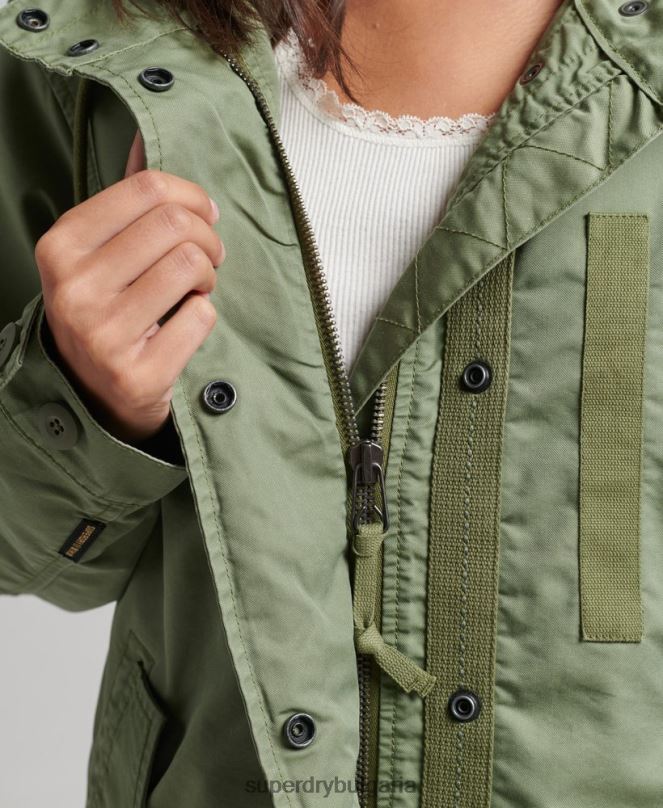 Superdry облекло N00H5663 каки Жени поле палто парка