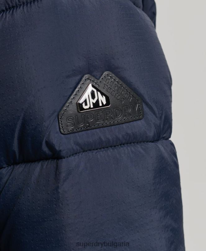 Superdry облекло N00H5669 военноморски флот Жени междинно палто с качулка