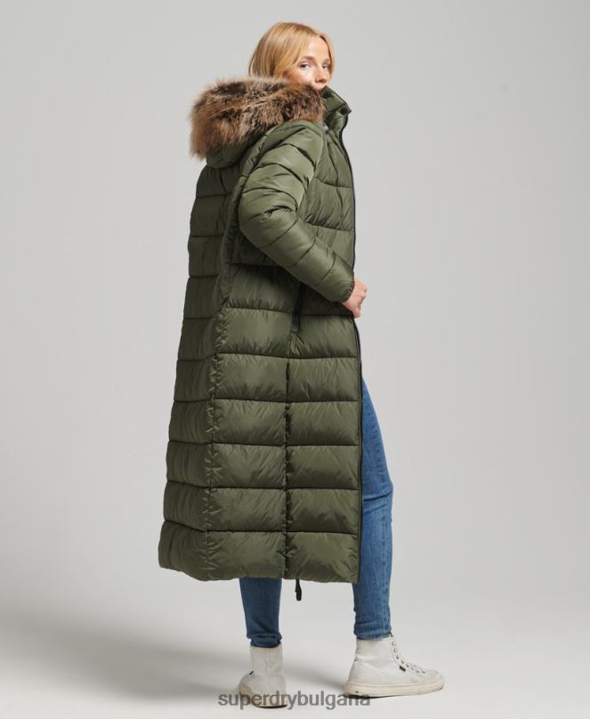 Superdry облекло N00H5671 каки Жени планинско палто fuji с качулка