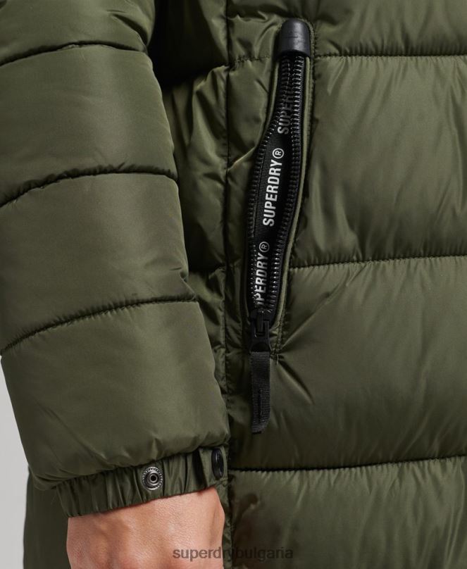 Superdry облекло N00H5671 каки Жени планинско палто fuji с качулка