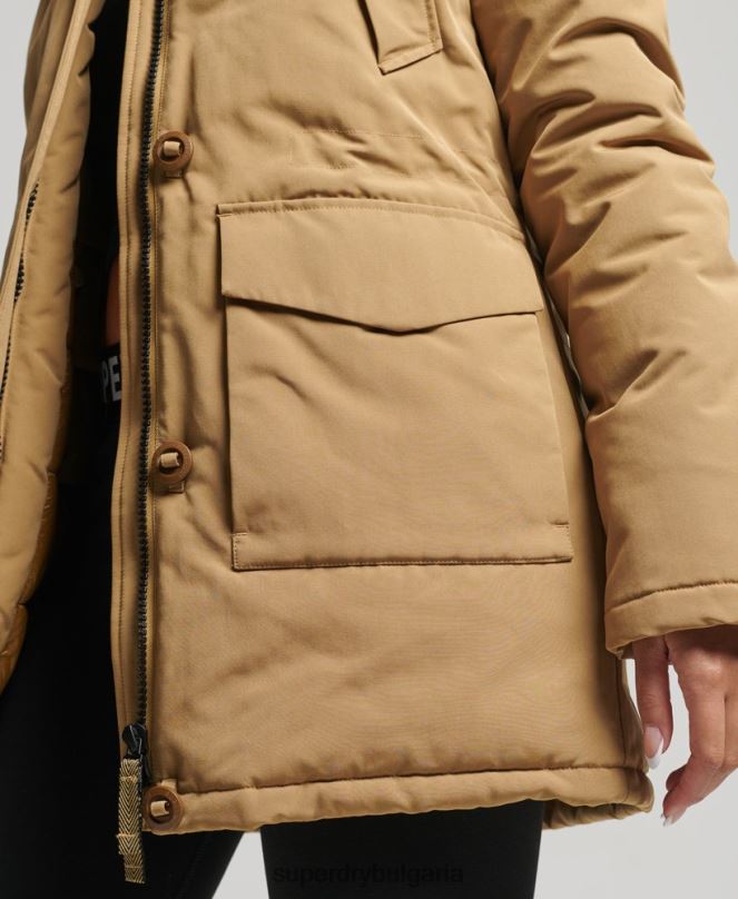 Superdry облекло N00H5700 тен Жени палто парка everest