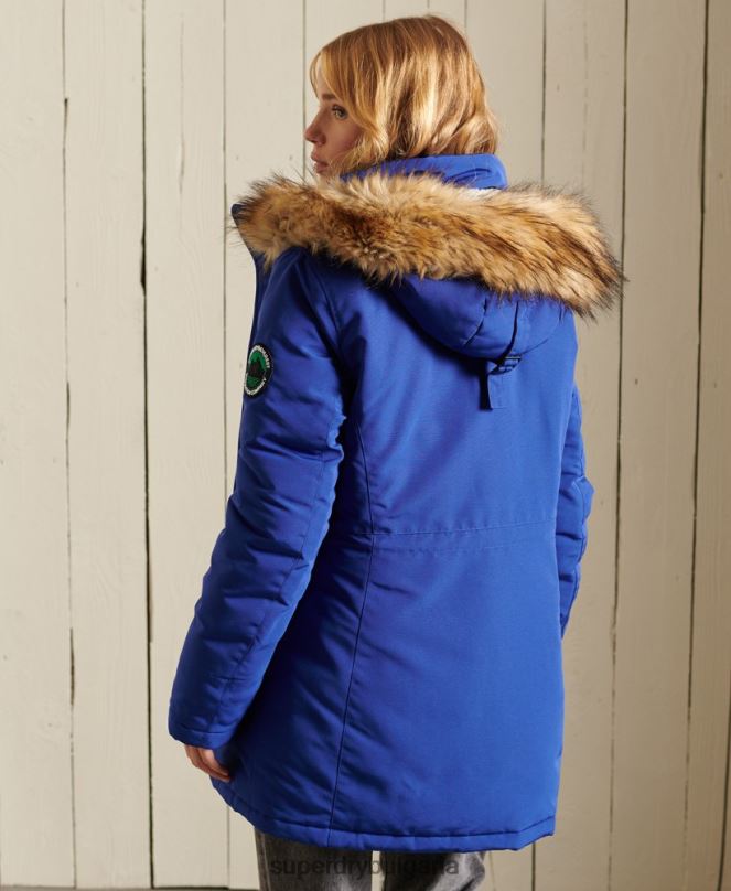 Superdry облекло N00H5701 син Жени палто парка everest