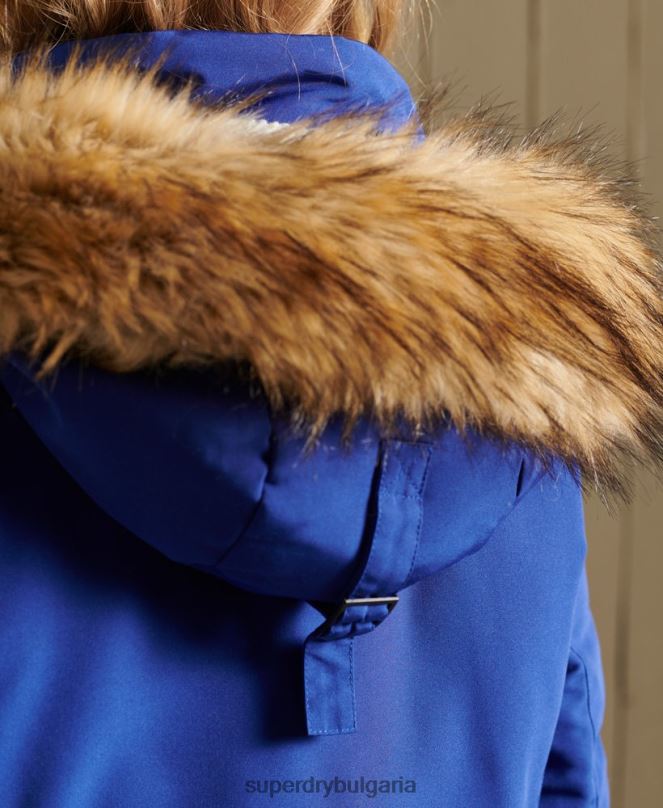 Superdry облекло N00H5701 син Жени палто парка everest