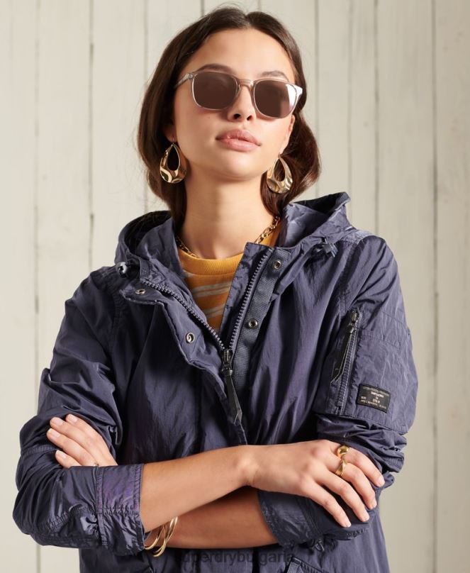 Superdry облекло N00H5707 тъмно синьо Жени военно палто парка