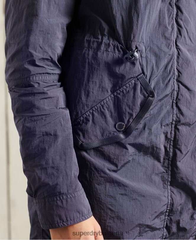 Superdry облекло N00H5707 тъмно синьо Жени военно палто парка