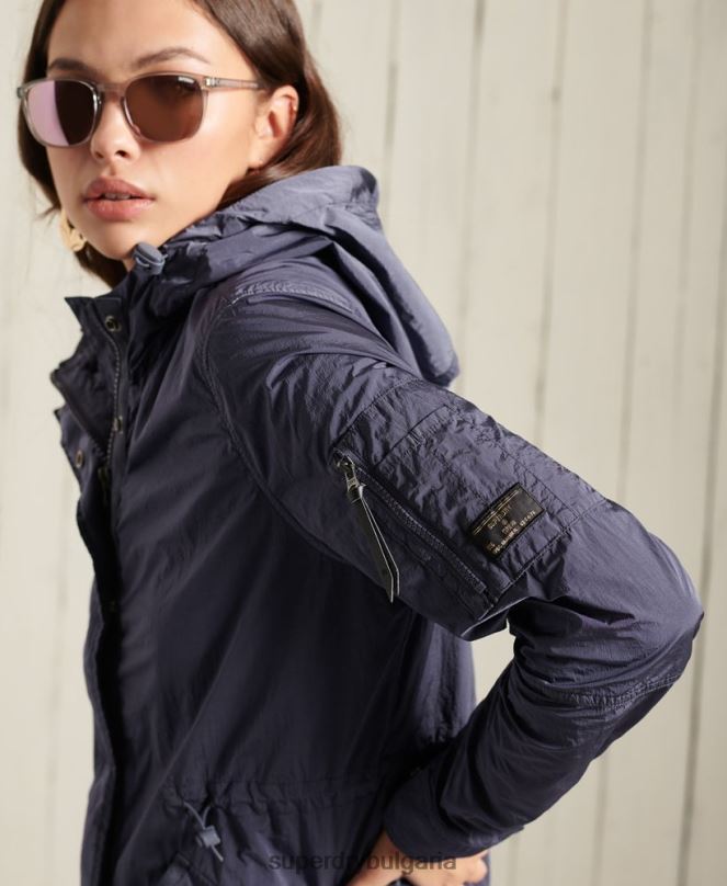 Superdry облекло N00H5707 тъмно синьо Жени военно палто парка