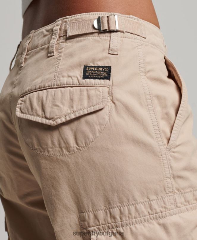 Superdry облекло N00H2036 кафяво Жени ретро карго панталони с ниска талия