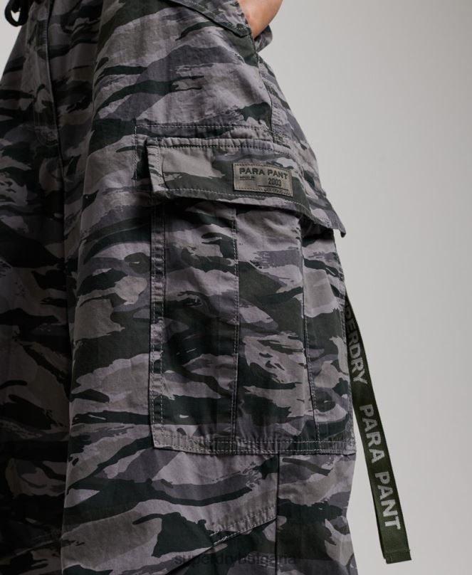 Superdry облекло N00H2129 зелено Жени широки парашутни панталони