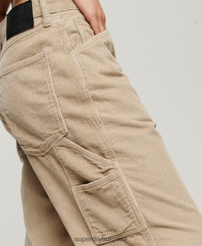 Superdry облекло N00H2565 кафяво Жени панталон дърводелец