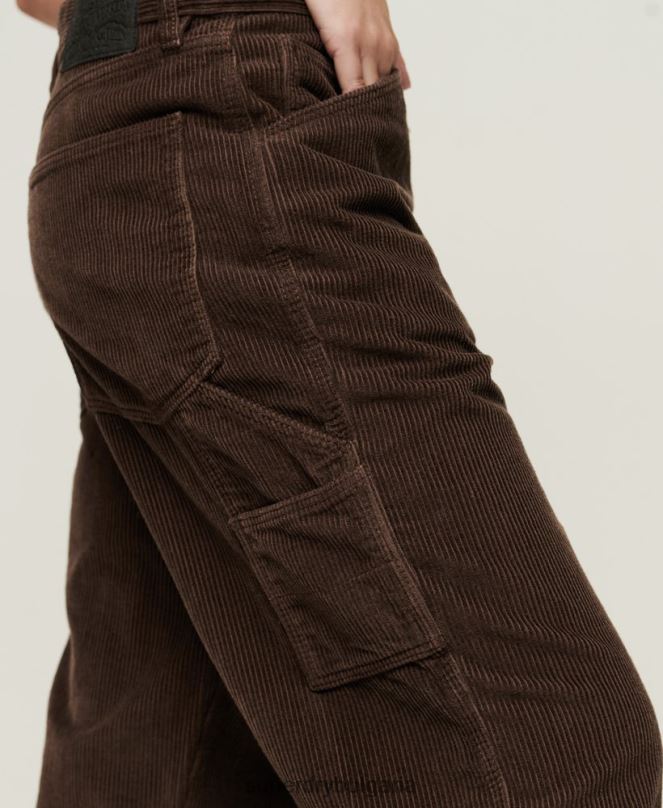 Superdry облекло N00H2568 кафяво Жени панталон дърводелец