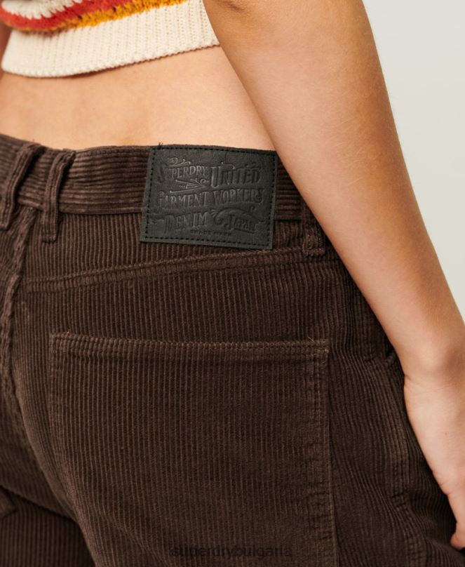 Superdry облекло N00H2568 кафяво Жени панталон дърводелец