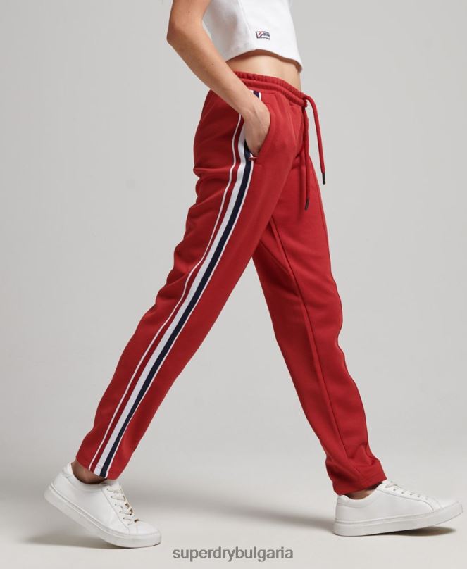 Superdry облекло N00H2579 червен Жени панталони с трико