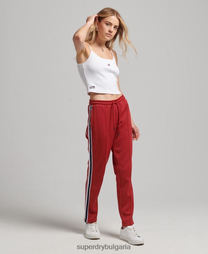 Superdry облекло N00H2579 червен Жени панталони с трико