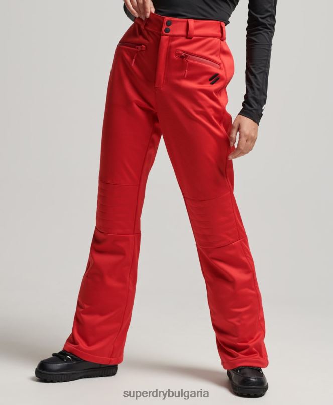 Superdry облекло N00H2590 червен Жени ски софтшел слим панталон