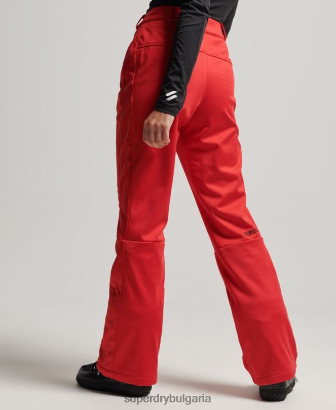 Superdry облекло N00H2590 червен Жени ски софтшел слим панталон