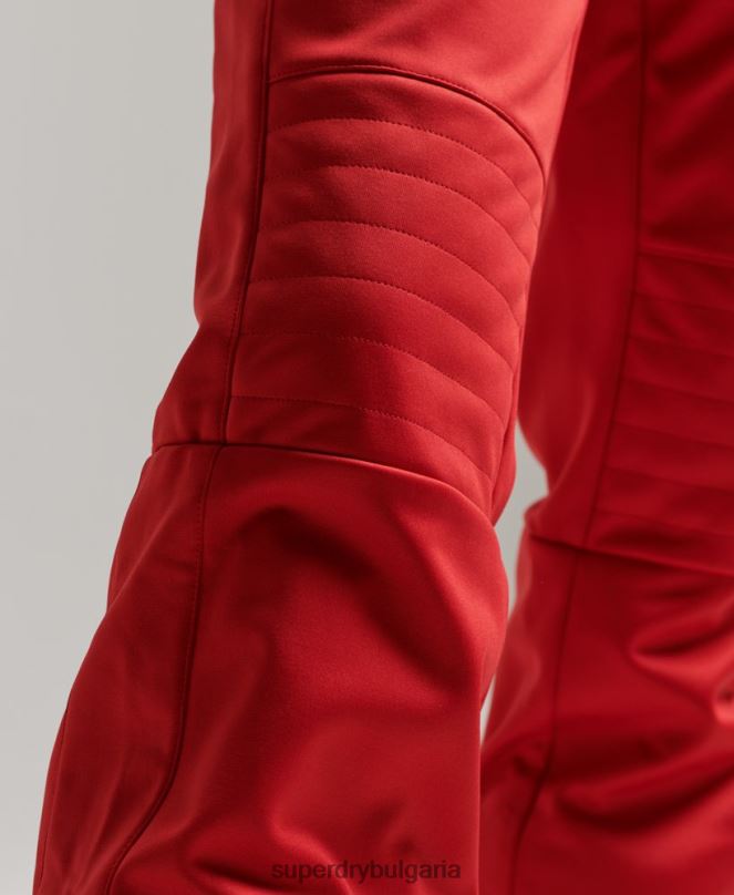 Superdry облекло N00H2590 червен Жени ски софтшел слим панталон