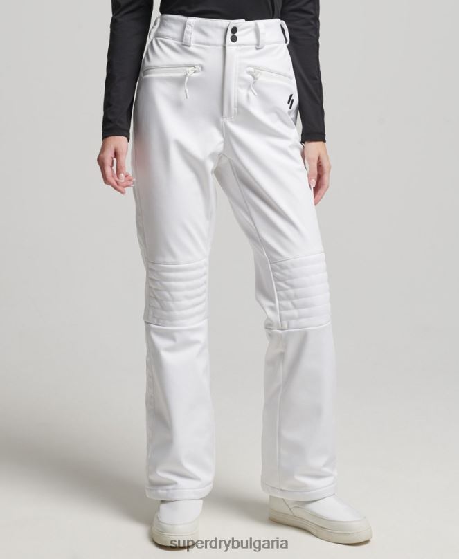 Superdry облекло N00H2593 бяло Жени ски софтшел слим панталон