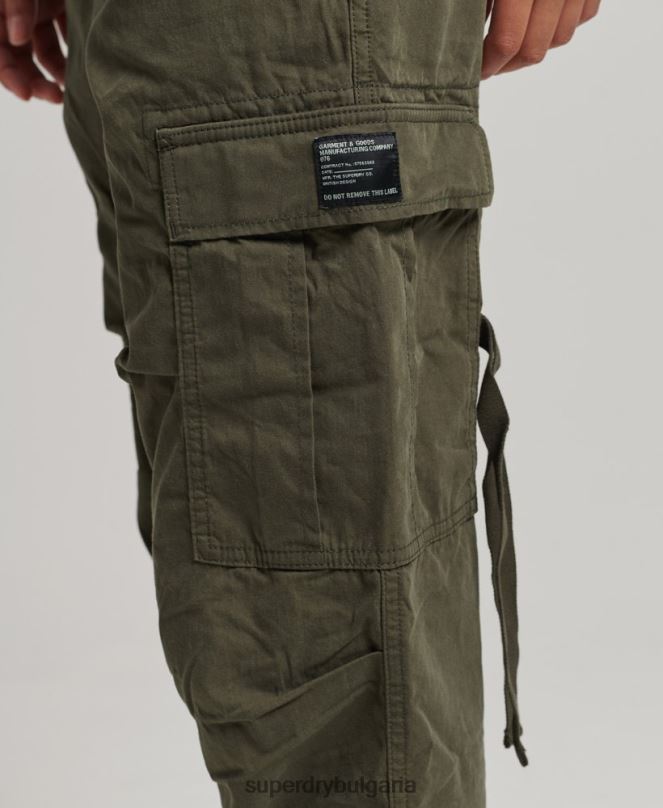 Superdry облекло N00H2603 зелено Жени панталони за парашут от органичен памук