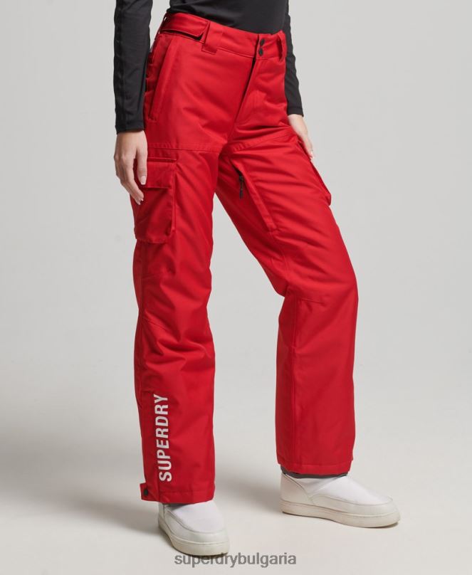 Superdry облекло N00H6548 червен Жени спасителни панталони
