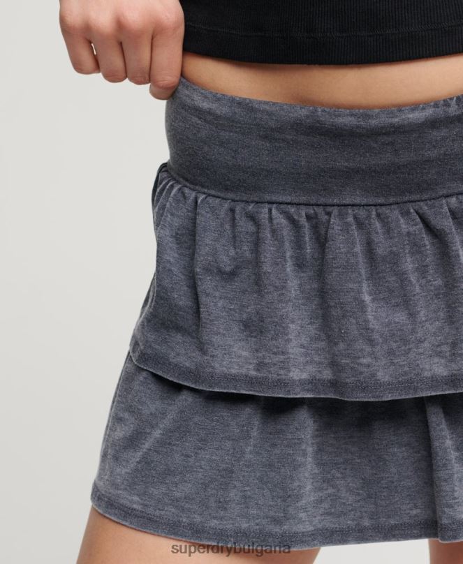 Superdry облекло N00H4117 военноморски флот Жени Мини пола от 90-те