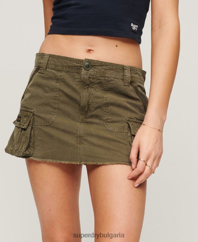 Superdry облекло N00H4118 зелено Жени полезна парашутна пола