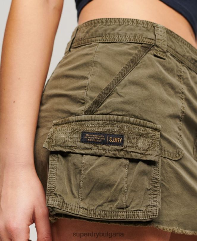 Superdry облекло N00H4118 зелено Жени полезна парашутна пола
