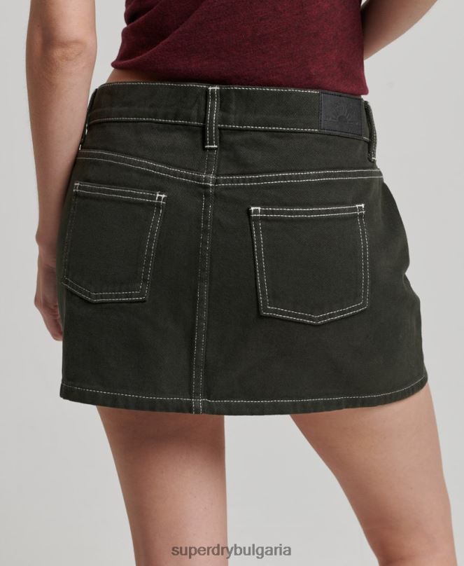 Superdry облекло N00H4121 зелено Жени работно облекло мини пола