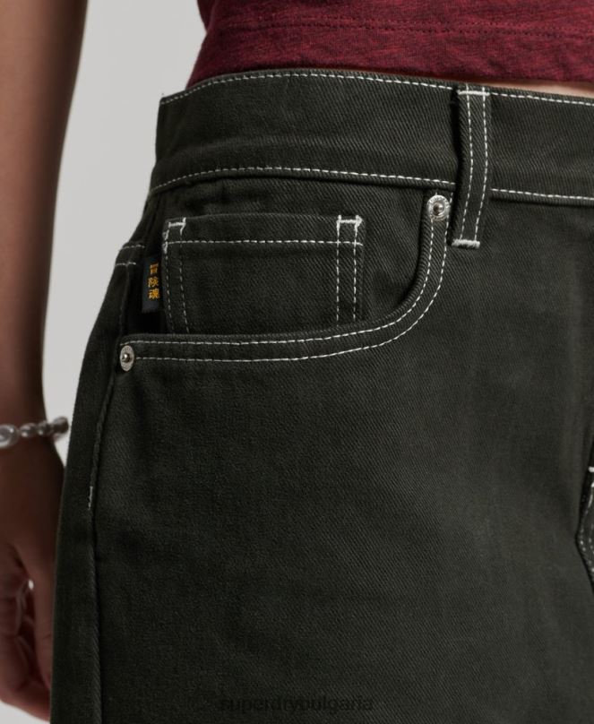 Superdry облекло N00H4121 зелено Жени работно облекло мини пола