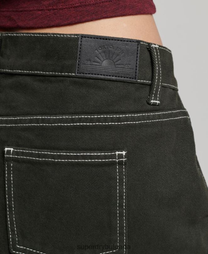 Superdry облекло N00H4121 зелено Жени работно облекло мини пола