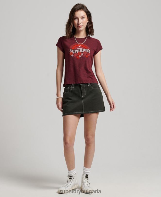 Superdry облекло N00H4121 зелено Жени работно облекло мини пола