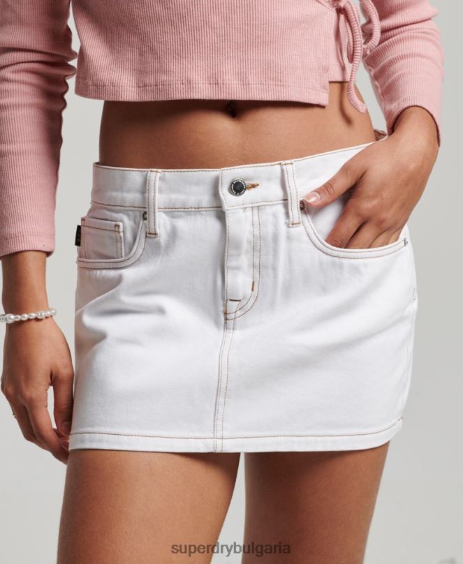 Superdry облекло N00H4125 бяло Жени работно облекло мини пола