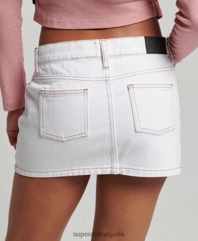 Superdry облекло N00H4125 бяло Жени работно облекло мини пола