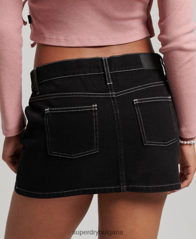 Superdry облекло N00H4132 черен Жени работно облекло мини пола