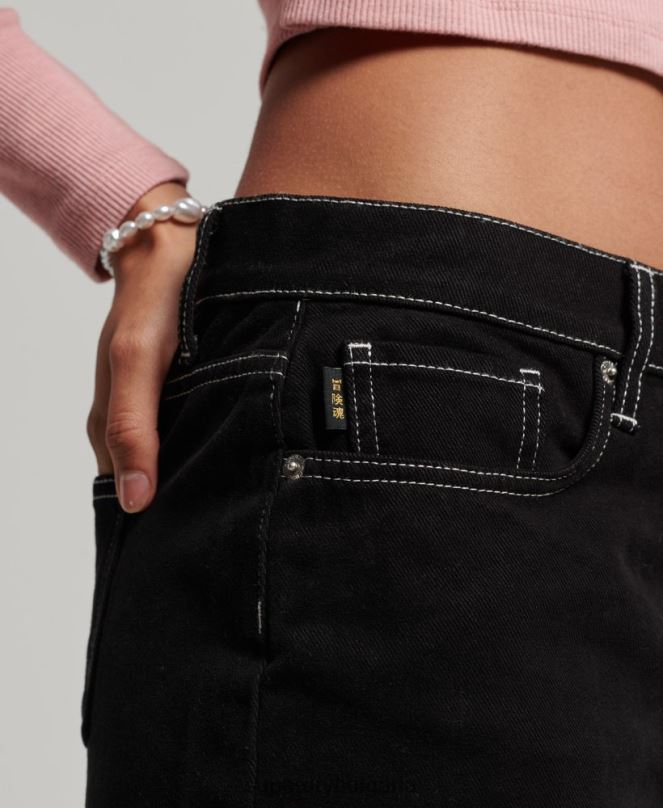 Superdry облекло N00H4132 черен Жени работно облекло мини пола