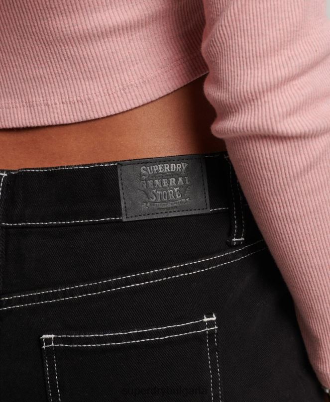 Superdry облекло N00H4132 черен Жени работно облекло мини пола
