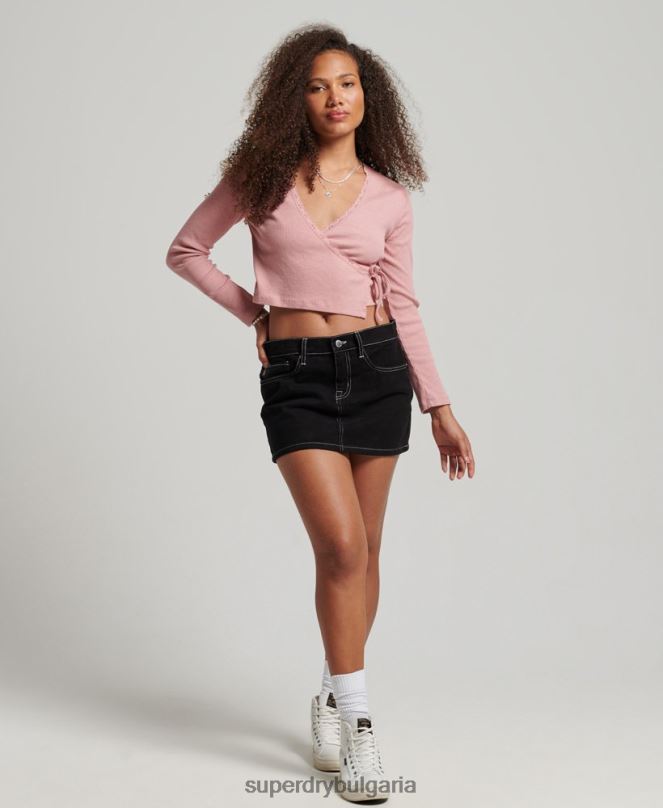 Superdry облекло N00H4132 черен Жени работно облекло мини пола