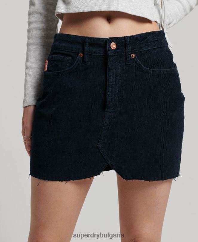 Superdry облекло N00H4137 военноморски флот Жени ретро шнур мини пола