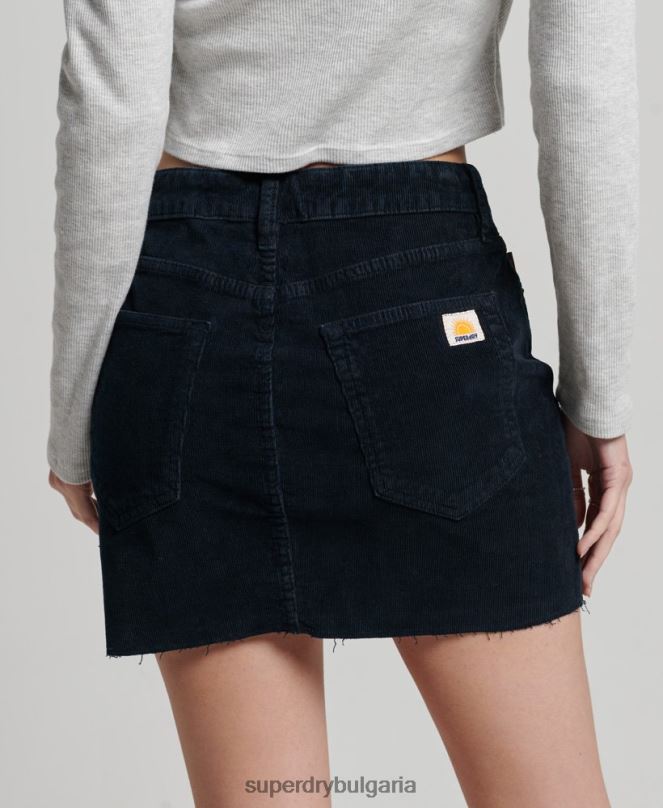 Superdry облекло N00H4137 военноморски флот Жени ретро шнур мини пола
