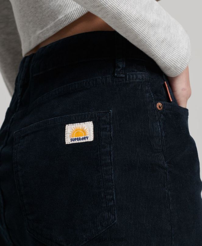 Superdry облекло N00H4137 военноморски флот Жени ретро шнур мини пола