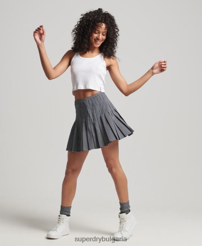 Superdry облекло N00H4148 червен Жени винтидж плисирана мини пола