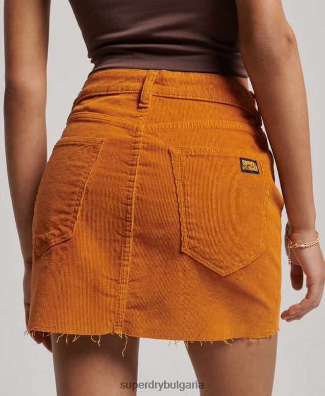 Superdry облекло N00H4149 кафяво Жени ретро шнур мини пола